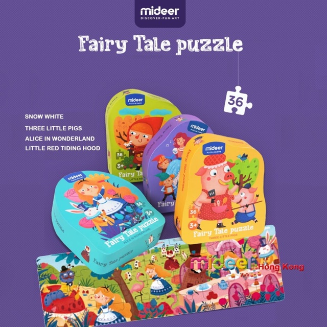 Bộ xếp hình câu chuyện cổ tích Fairy Tales Puzzle Mideer