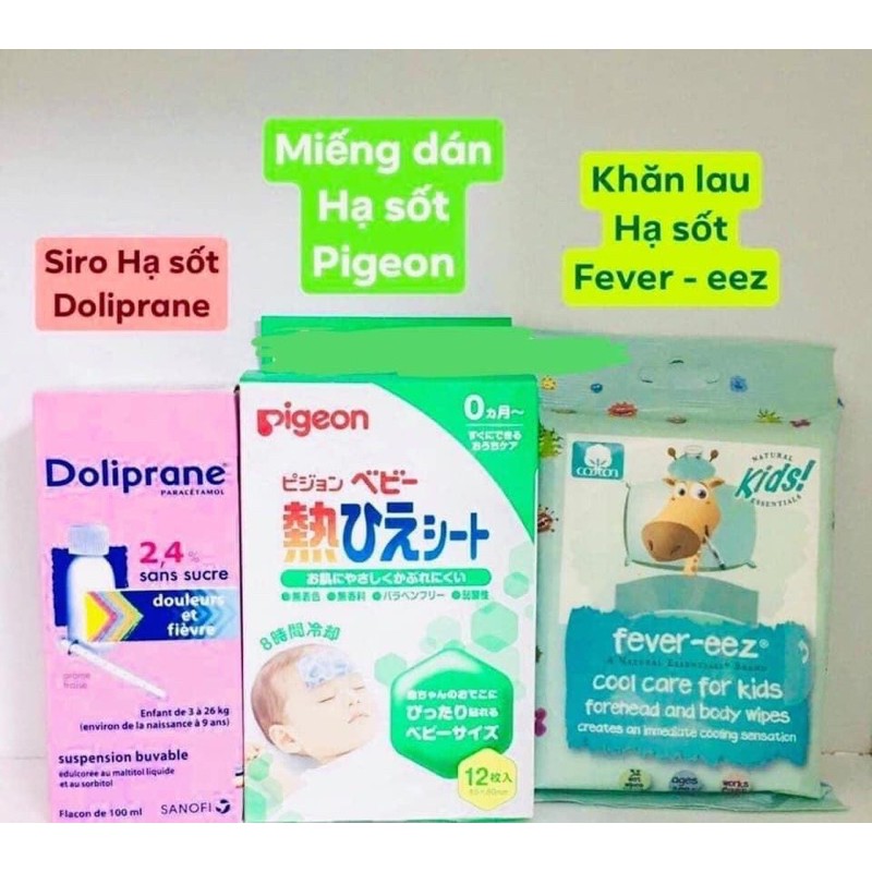 miếng dán hạ sốt pigeon 12 miếng sử dụng cho bé từ 0 tháng tuổi