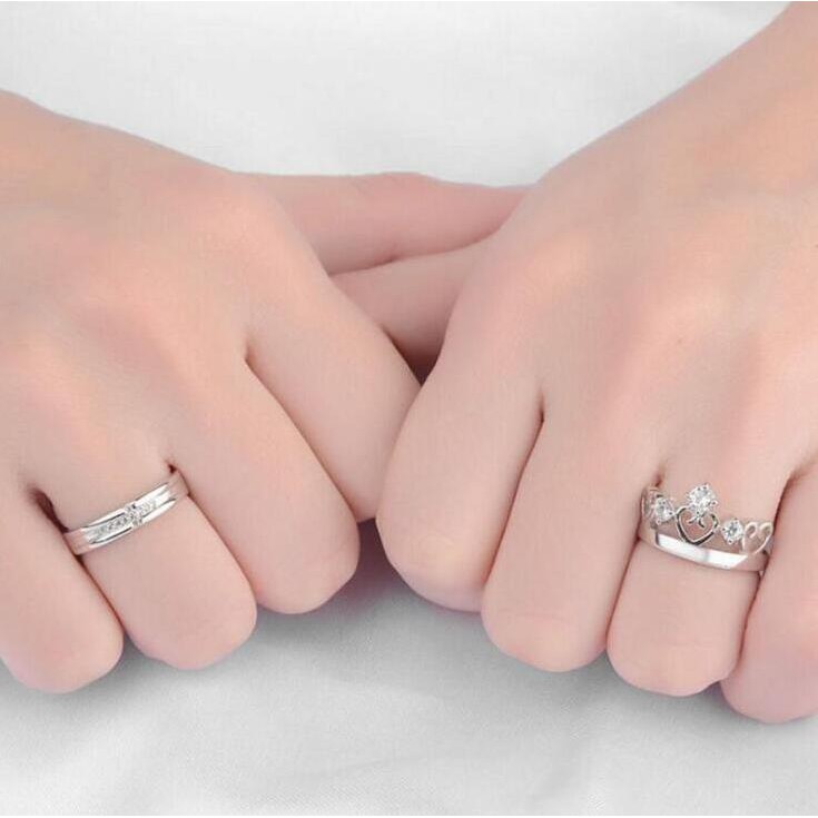 Nhẫn Đôi Mạ Bạc 92.5 Có Thể Điều Chỉnh kilii