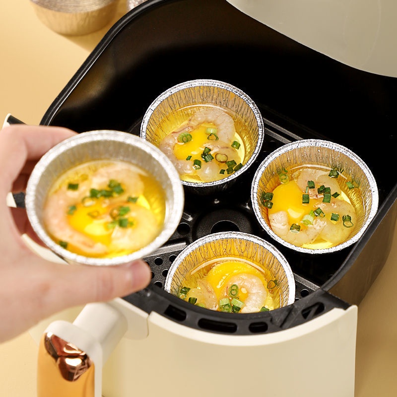 Khay Giấy Thiếc Nướng Bánh Trứng Chịu Nhiệt Cao Tiện Dụng