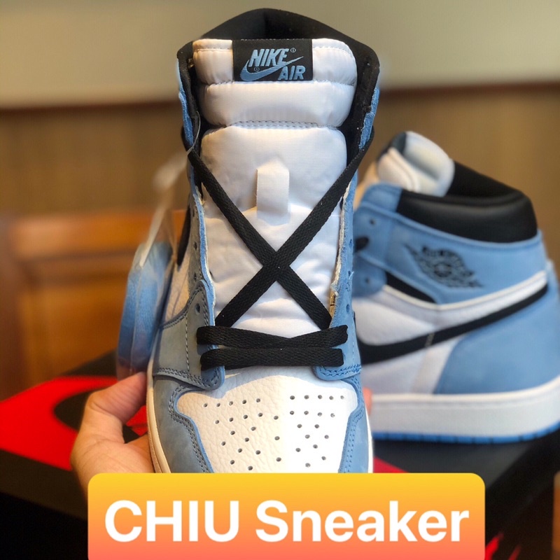 Giày thể thao sneaker Jordan 1 High OG University Blue Giày cổ cao xanh dương