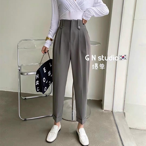Quần Baggy Nữ Chuẩn Dáng Hàn Quốc Cách Điệu M8005