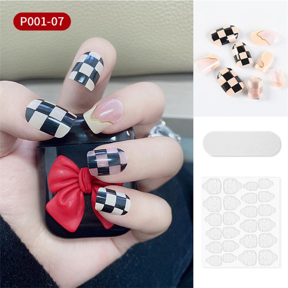 Bộ 24 Móng Tay Giả Nhiều Màu Có Thể Tái Sử Dụng F2M1