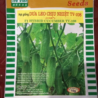 10g HẠT GIỐNG DƯA LEO CHỊU NHIỆT TV-108 | Tre Việt Seeds