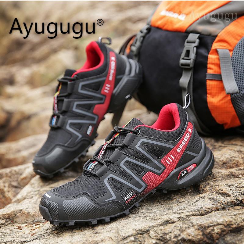 Giày thể thao chống mài mòn Giày đi bộ đường dài Giày chống trượt Trekking Tốc độ Off-Road 3 Giày chạy bộ cho nam Kích thước lớn 39-47 48