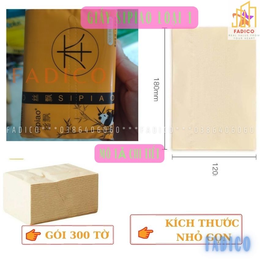 Khăn giấy gấu trúc Sipiao loại 1,giấy gấu trúc không mùi mềm mịn tiện dụng hàng ngày-fadico