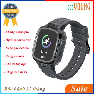 Đồng hồ định vị thể thao trẻ em ecowatch e3s sport - chống nước - đen