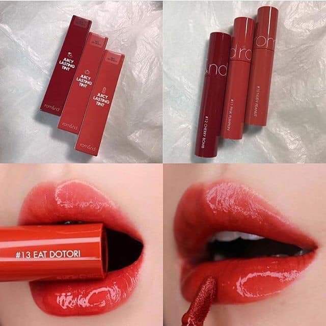 SON ROMAND JUICY LASTING TINT MÀU13 Eat Dotori: đỏ gạch pha nâu