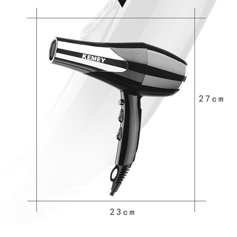 Máy sấy tóc Kemei 3000W với đầu nối 3 mức độ kho nhanh chuyên dụng