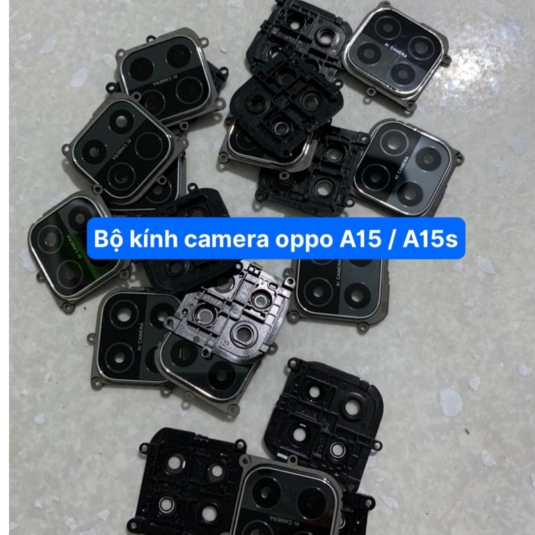 bộ kính camera oppo A15 / A15s dùng chung / gồm kính và vành