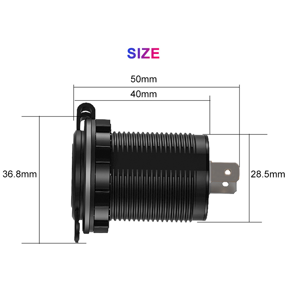 Ổ CắM BậT LửA ChốNg NướC 12V-24V Cho Xe Hơi / Xe Má
