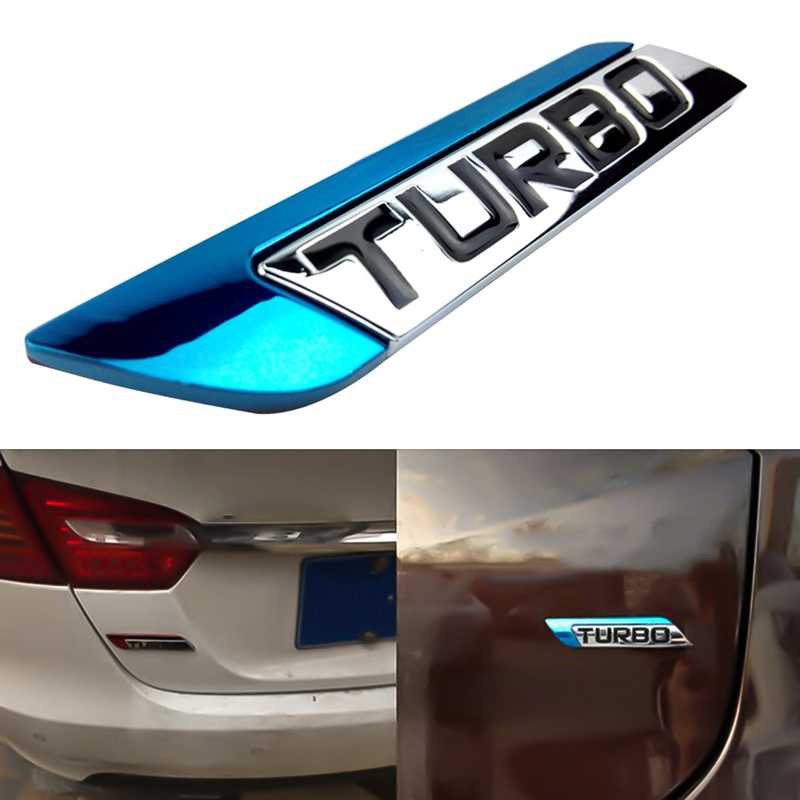 Logo 3D kim loại TURBO