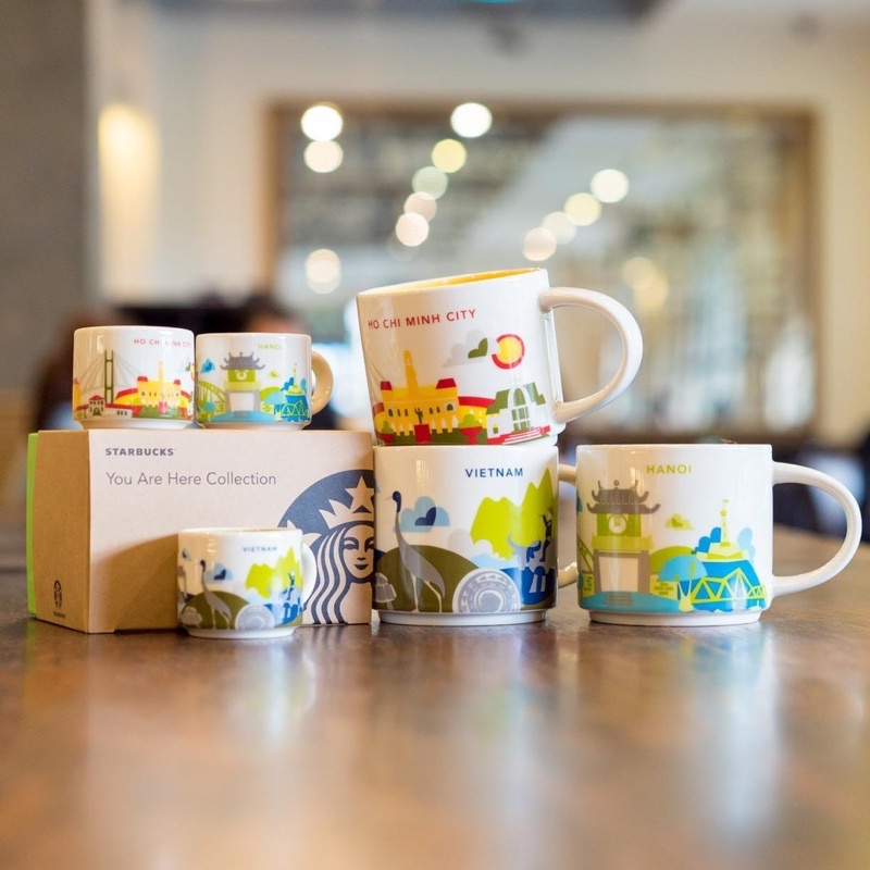Cốc sứ Starbucks You Are Here 16oz 473ML