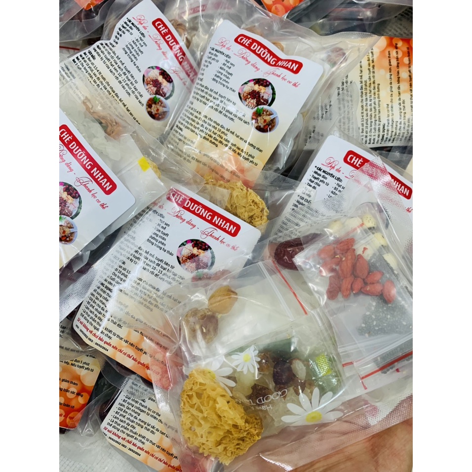 Chè dưỡng nhan, set 150g đủ vị, nguyên liệu chè dưỡng nhan, chè đẹp da, giữ dáng, thanh lọc cơ thể, thơm ngon dễ dùng