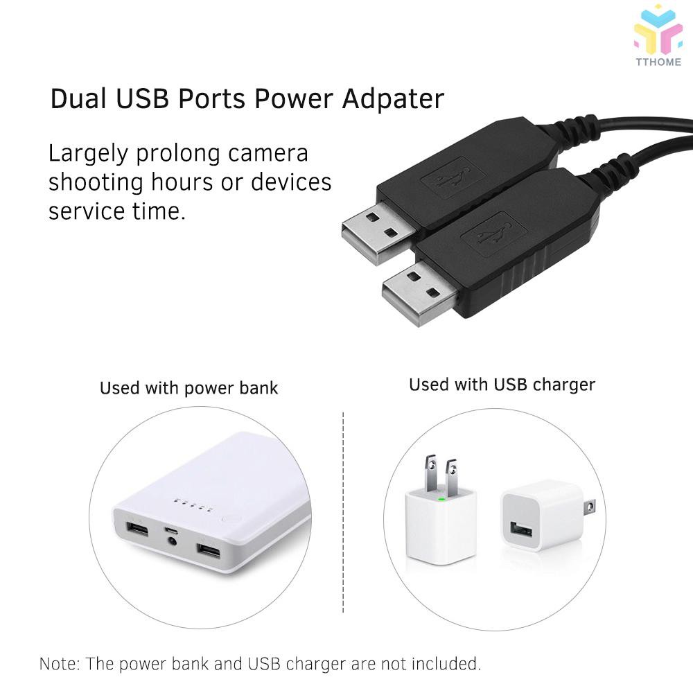 Thiết bị chuyển đổi pin giả DC Andoer hai cổng USB thay thế DR-E17 cho máy ảnh Canon 77D 200D 750D 760D 800D