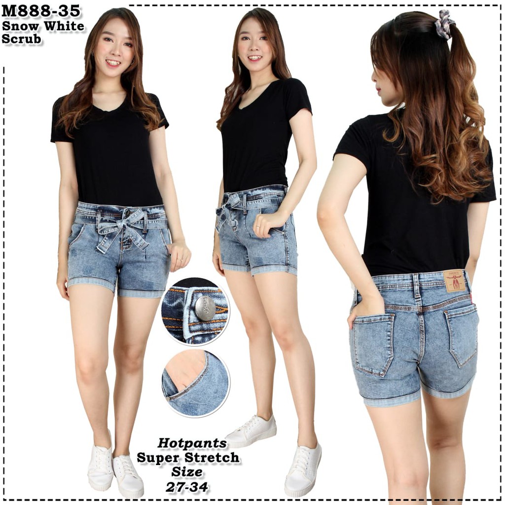 Quần Jeans Nữ Dài Lưng Thun Cột Dây Thời Trang