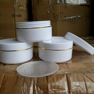 COMBO 10 HŨ ĐỰNG KEM BODY TRẮNG VIỀN VÀNG 200g