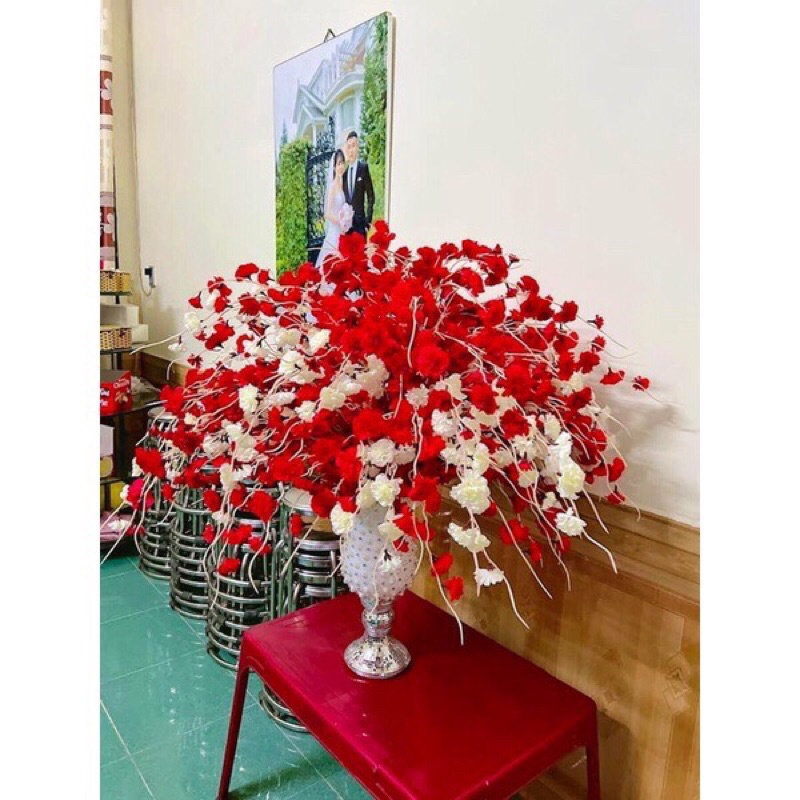 ẢNH THẬT - Cành Đào Giả Cành Đào Râu 1m Trang Trí Tết Cực Đẹp đủ màu - hàng đẹp và sẵn kho