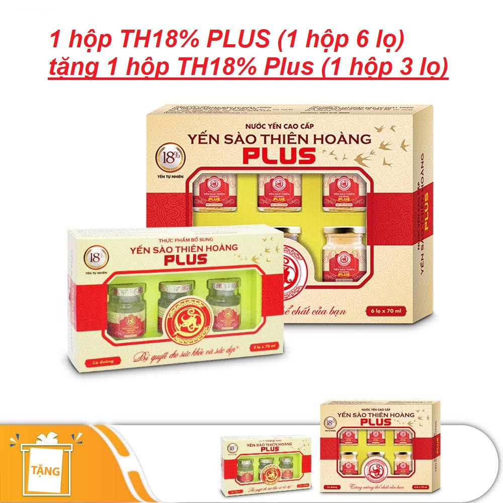 1 HỘP TH18% PLUS (1 hộp 6 lọ) TẶNG 1 HỘP TH18% PLUS (1 hộp 3 lọ)