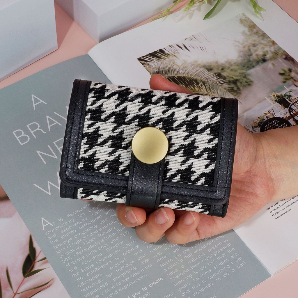 Ví Ngắn 30% Vải Canvas Đa Năng Phong Cách Mới Cho Nữ