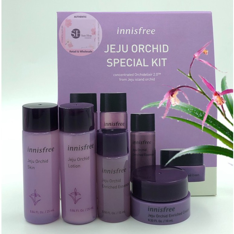 Bộ Dưỡng Hoa Lan Tím innisfree 4 món-innisfree Jeju Orchild Special Kit (mini)