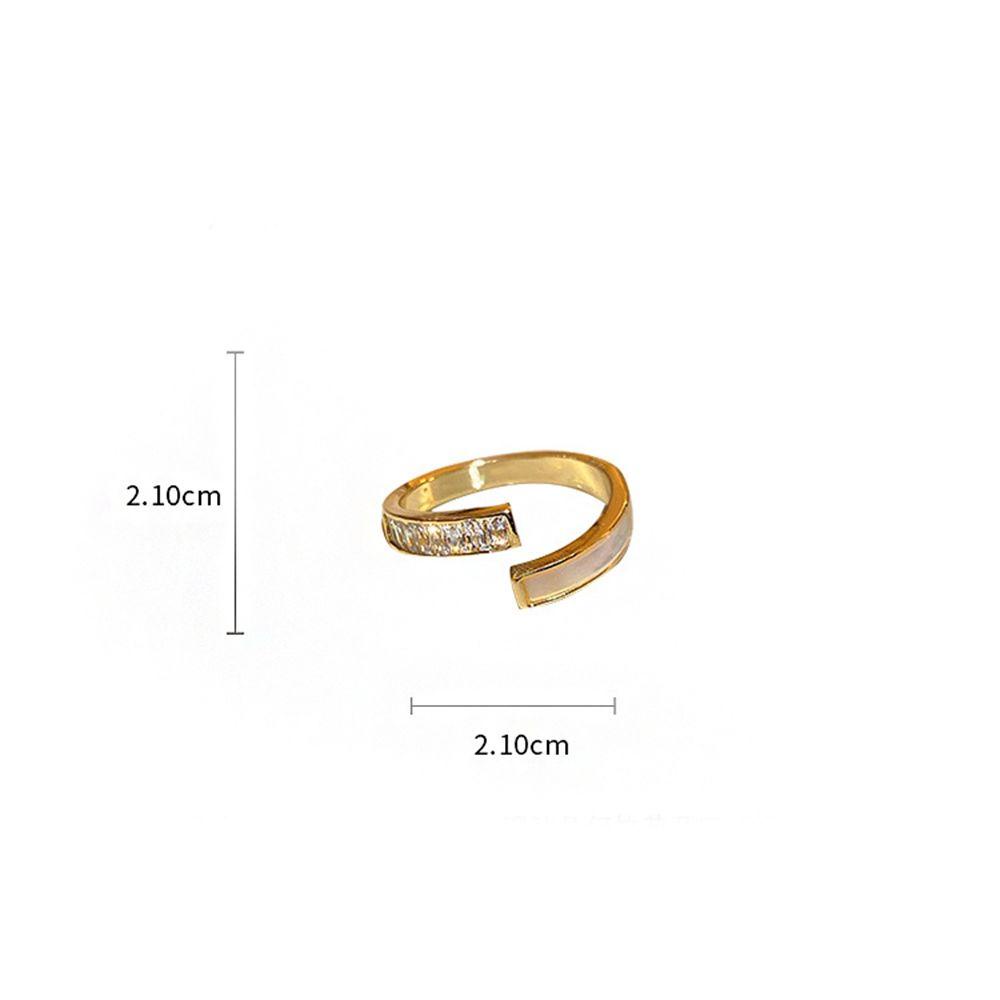 MXGOODS Nhẫn Hở Đính Đá Ngọc Lục Bảo Phong Cách Retro Đơn Giản Dành Cho Nữ