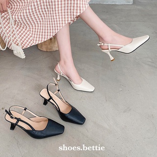 Slingbacks mũi vuông gót mảnh cao 5cm