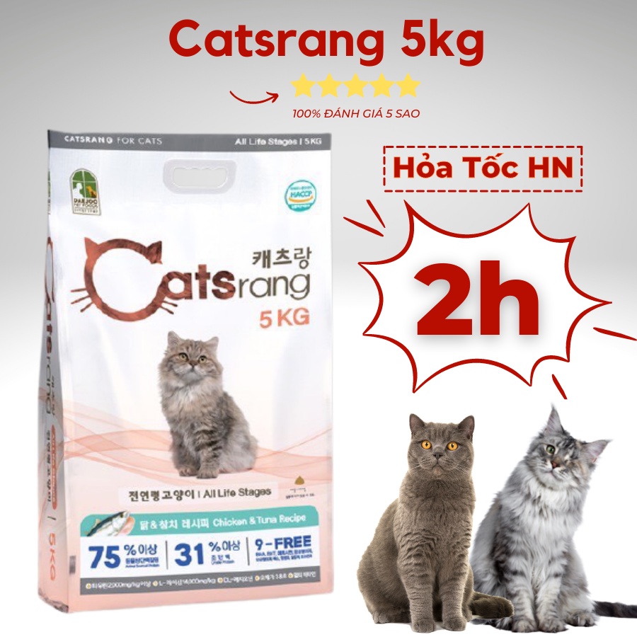 Thức ăn hạt khô cho mèo Catsrang date mới