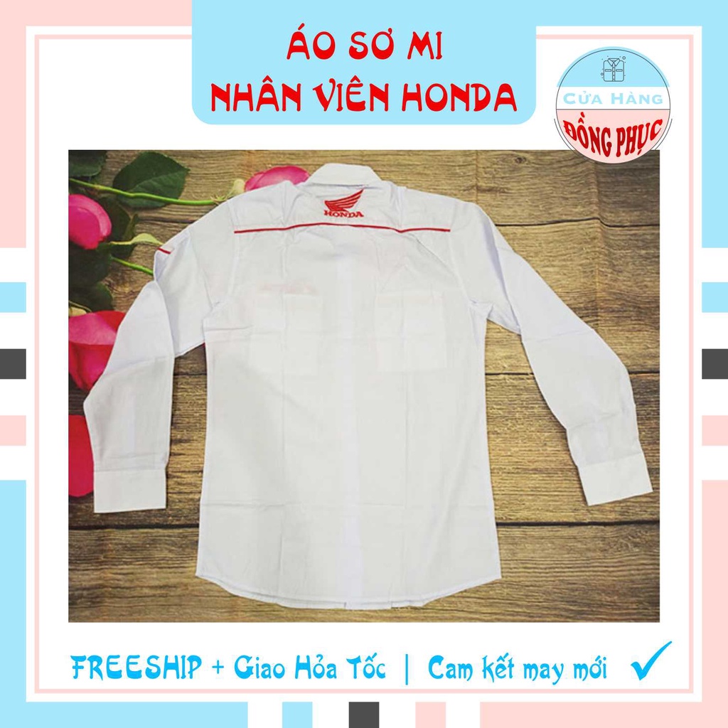 ĐỒNG PHỤC SƠ MI NHÂN VIÊN BÁN HÀNG HONDA NAM NỮ, ÁO SƠ MI HONDA, MẪU ĐÚNG CHUẨN CỦA HEAD, Gía sỉ