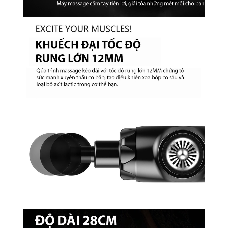 MUA LÀ CÓ QUÀ - BOOSTER E Máy massage giãn cơ massage điều trị đau nhức mỏi cơ, đau cơ do tập gym