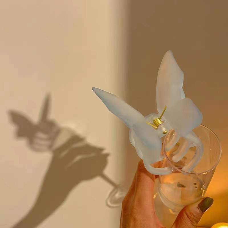 Kẹp Tóc Hình Bướm Dạng Kẹp Nửa Đầu Trong Suốt Phong Cách Hàn Quốc Cho Nữ