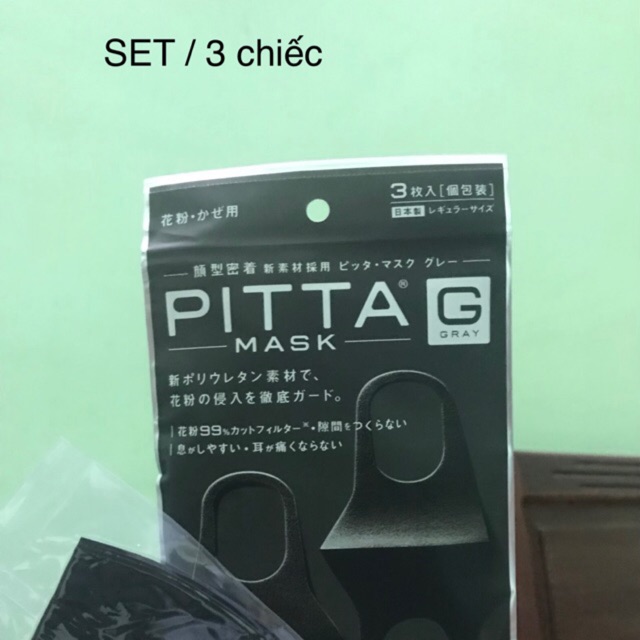 SET 3 khẩu trang pitta chuẩn hàng auth