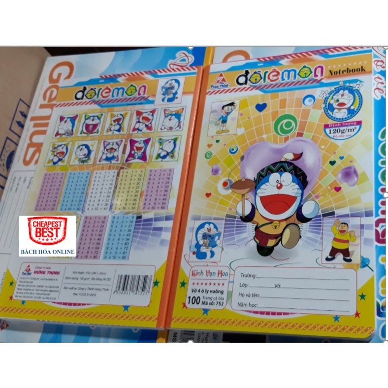 Vở 4 Ô Ly Kính Vạn Hoa 8 Sao(Doreamon)