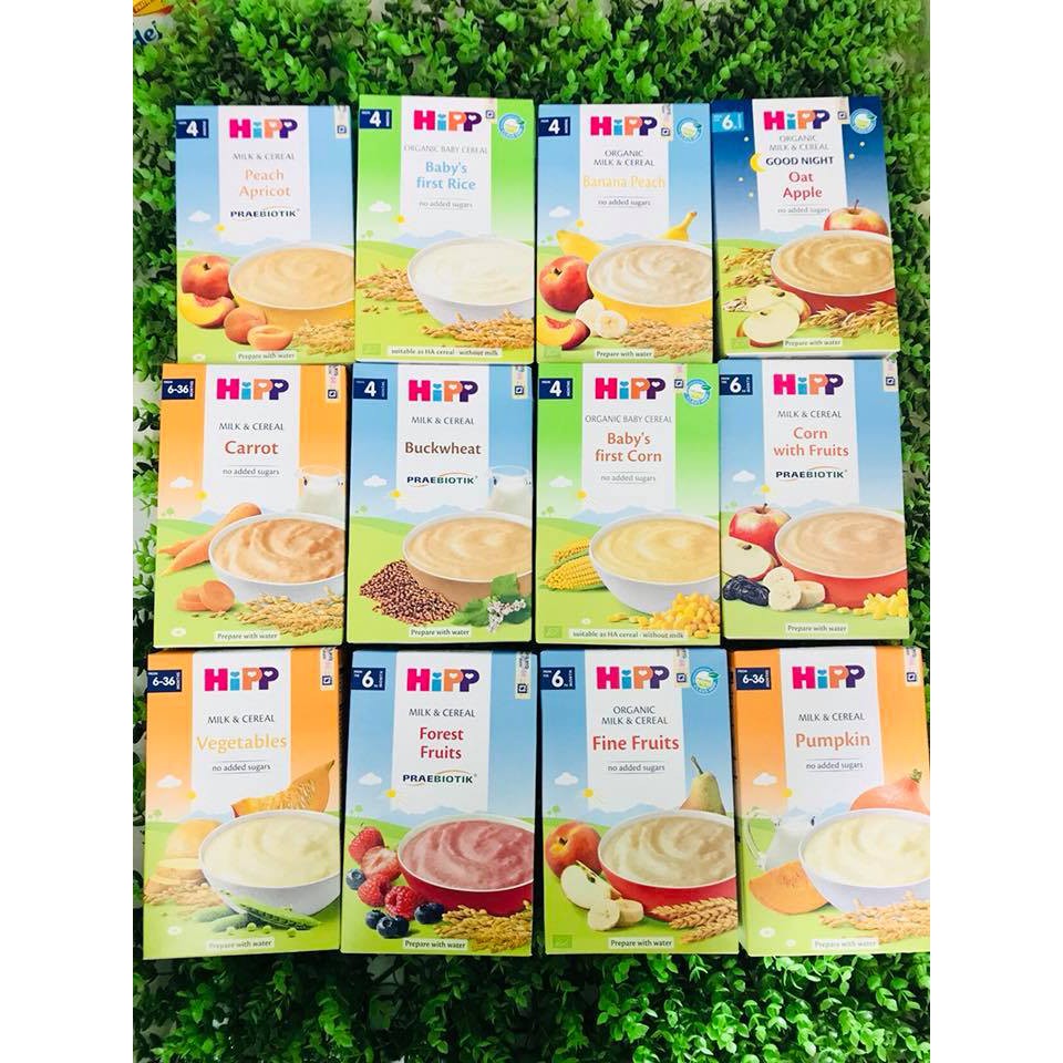 Bột ăn dặm hipp của đức mẫu mới cho bé 4th,6th,8th