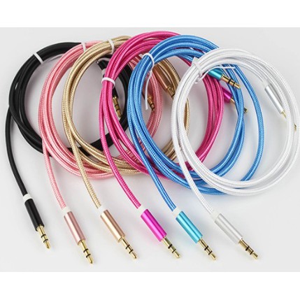 Dây Audio 3.5MM Đực Đực 1 Mét AUX-3.5-1M, Dây Âm Thanh Kết Nối Loa, Máy Tính, Điện Thoại, Mic,...