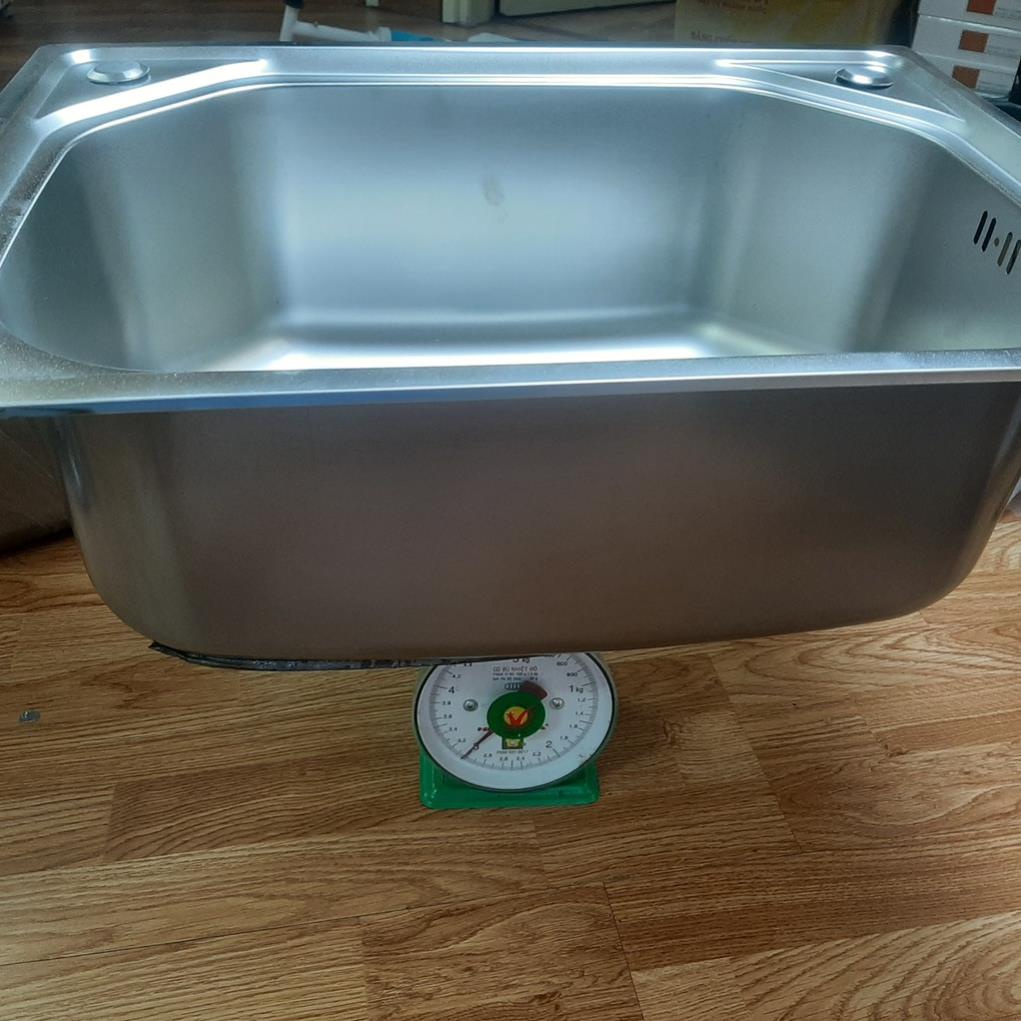 Chậu rửa bát 1 hố size lớn 60 x 45 cm- Tặng kèm bộ xả xi phông