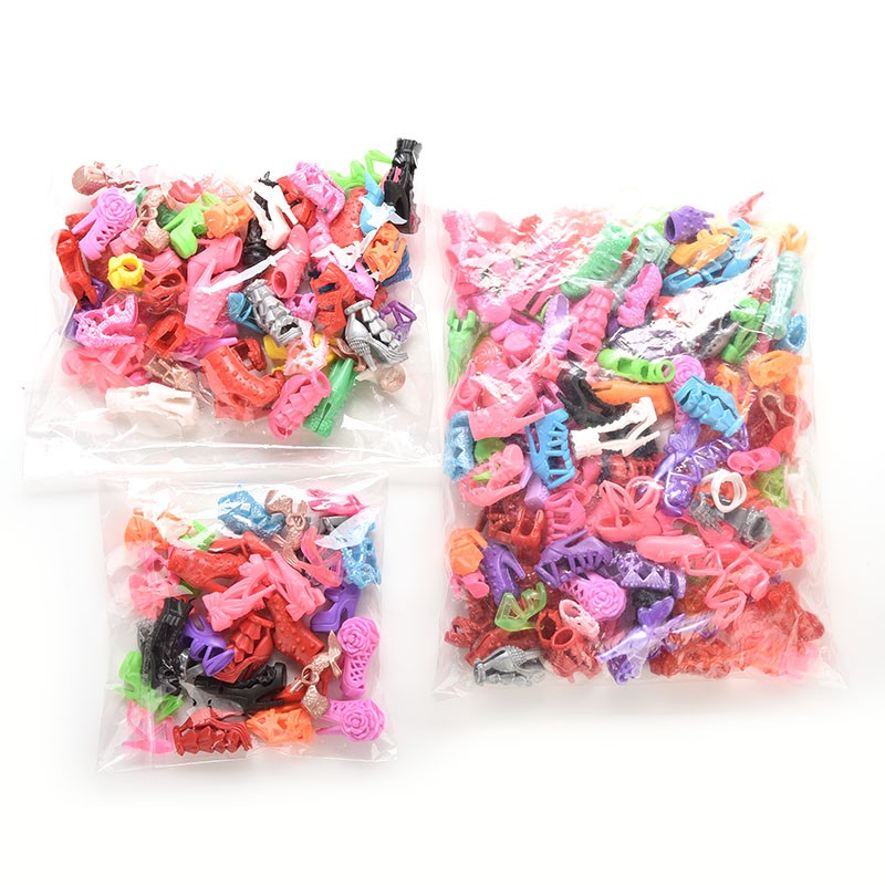 Set 15 / 30 / 60 Đôi Giày Cao Gót Thời Trang Cho Búp Bê Barbie