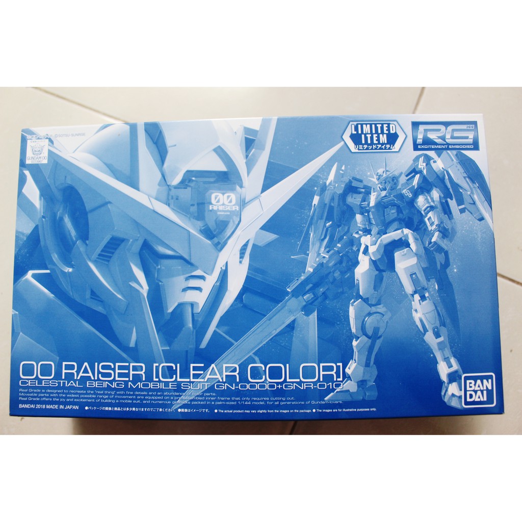 Mô hình lắp ráp RG 1/144 Gundam 00 Raiser Clear Color Bandai