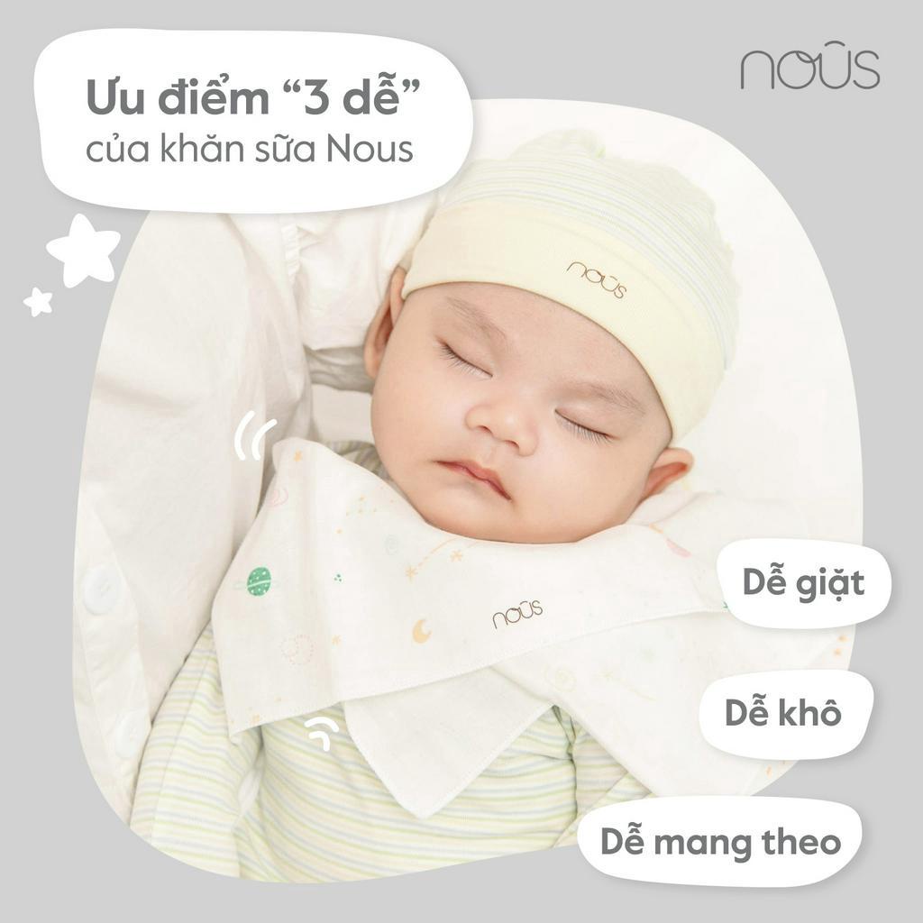 Set 5 khăn sữa Nous siêu mềm mịn thấm hút