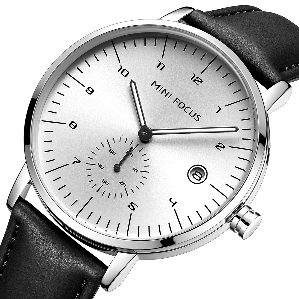 Đồng Hồ Analog Máy Quartz Dây Da Siêu Mỏng MINI FOCUS 0303 Chống Thấm Nước Thời Trang Cho Nam
