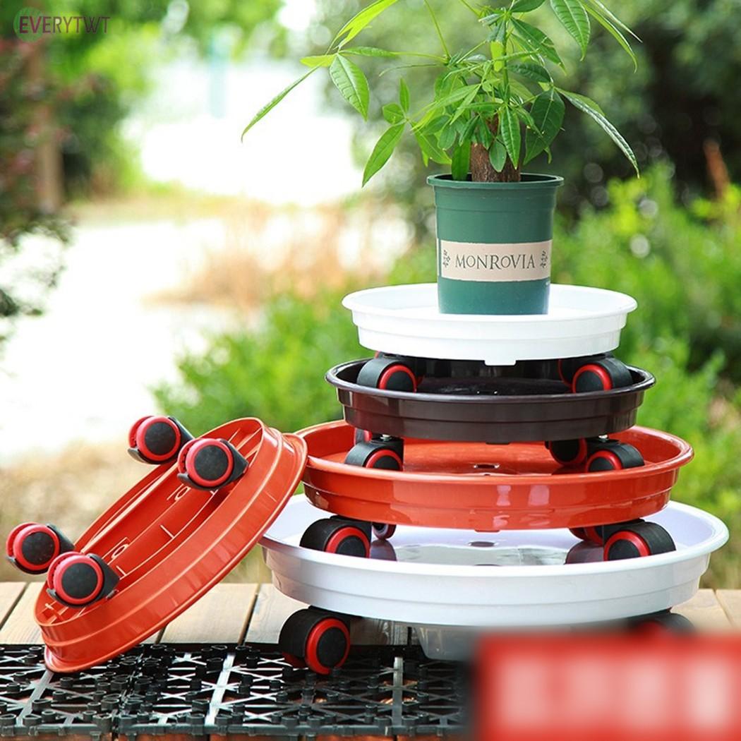 Flowerpot Tray Base Garden Holder Living Outdoor Plant Plate Removable