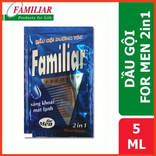 Familiar -  Combo 5 dầu gội dưỡng tóc cho Nam Xanh dương - Dạng gói 5 ml  - Store Hàng Việt Mỹ Phẩm Gia Đình
