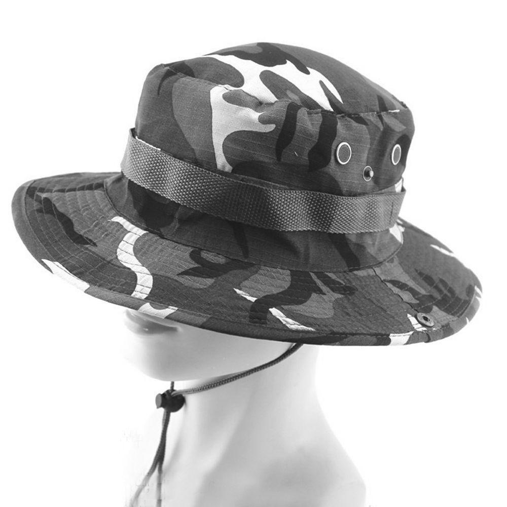 Mxgoods Mũ Bucket Vành Rộng Kiểu Quân Đội Cá Tính