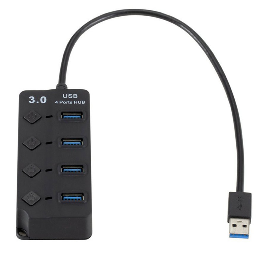 Đầu Chia 4 Cổng Usb 3.0 N119 Tốc Độ Cao Có Công Tắc Chìa Khóa