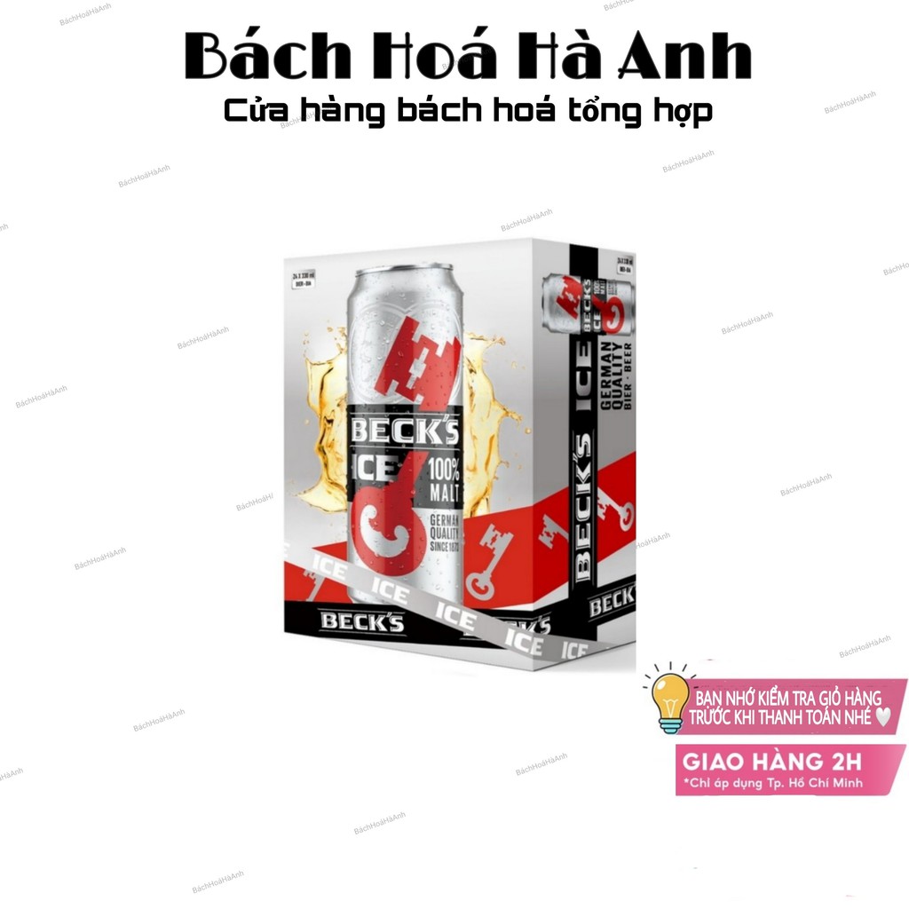 [MẪU TẾT 100% TRÚNG THƯỞNG] Bia Beck's Ice 330ml - 24 lon