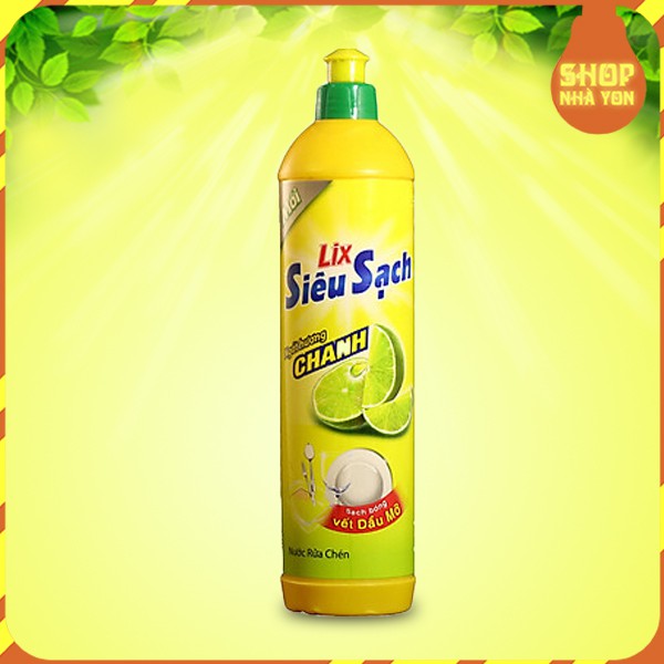 Nước rửa chén Lix đậm đặc đánh tan mọi vết dầu mỡ hương chanh thơm ngát 400g