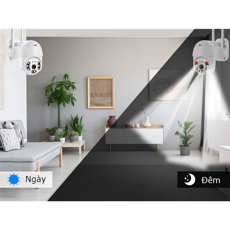 CAMERA IP WIFI HISEE GIÁM SÁT AN NINH GIA ĐÌNH - QUAY ĐÊM CÓ MÀU - XOAY 360 ĐỘ - THEO DỖI ĐỐI TƯỢNG - CHỐNG NƯỚC IP66