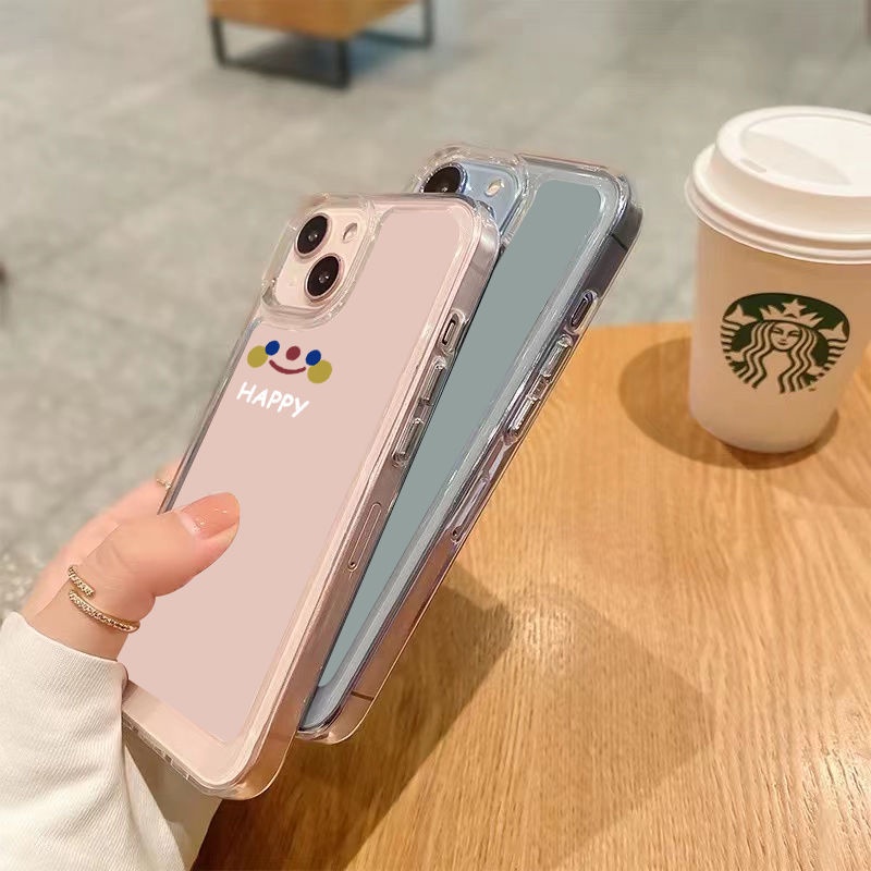 Ốp Điện Thoại Silicon Mềm Trong Suốt In Hình Khuôn Mặt Nhiều Màu Sắc Cho IPhone 12 13 11 Pro Max X Xs Max Xr 7 8 Plus