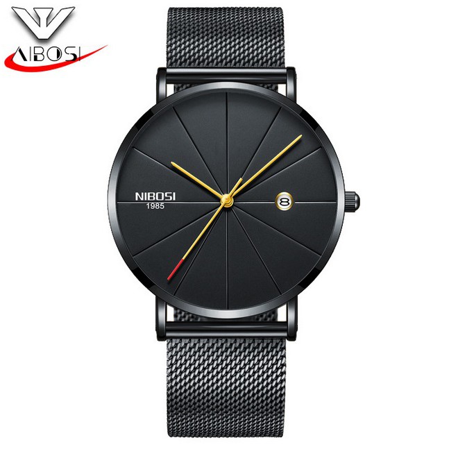 Đồng hồ nam dây lưới thép siêu mỏng Nibosi 2321 (fullbox) | BigBuy360 - bigbuy360.vn
