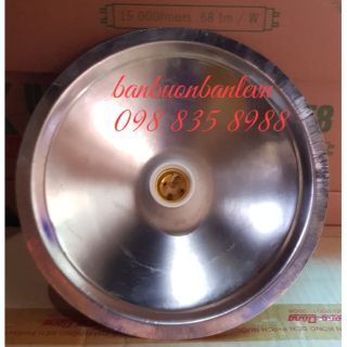 Chao đèn inox kèm đui  E 27